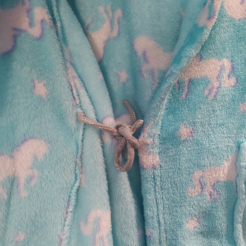 Cozy Unicorn Print Robe 10/12 girls - Picture 11 of 12